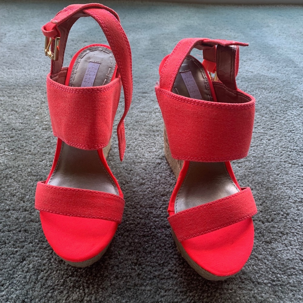 Rachel Roy pink wedge sandals